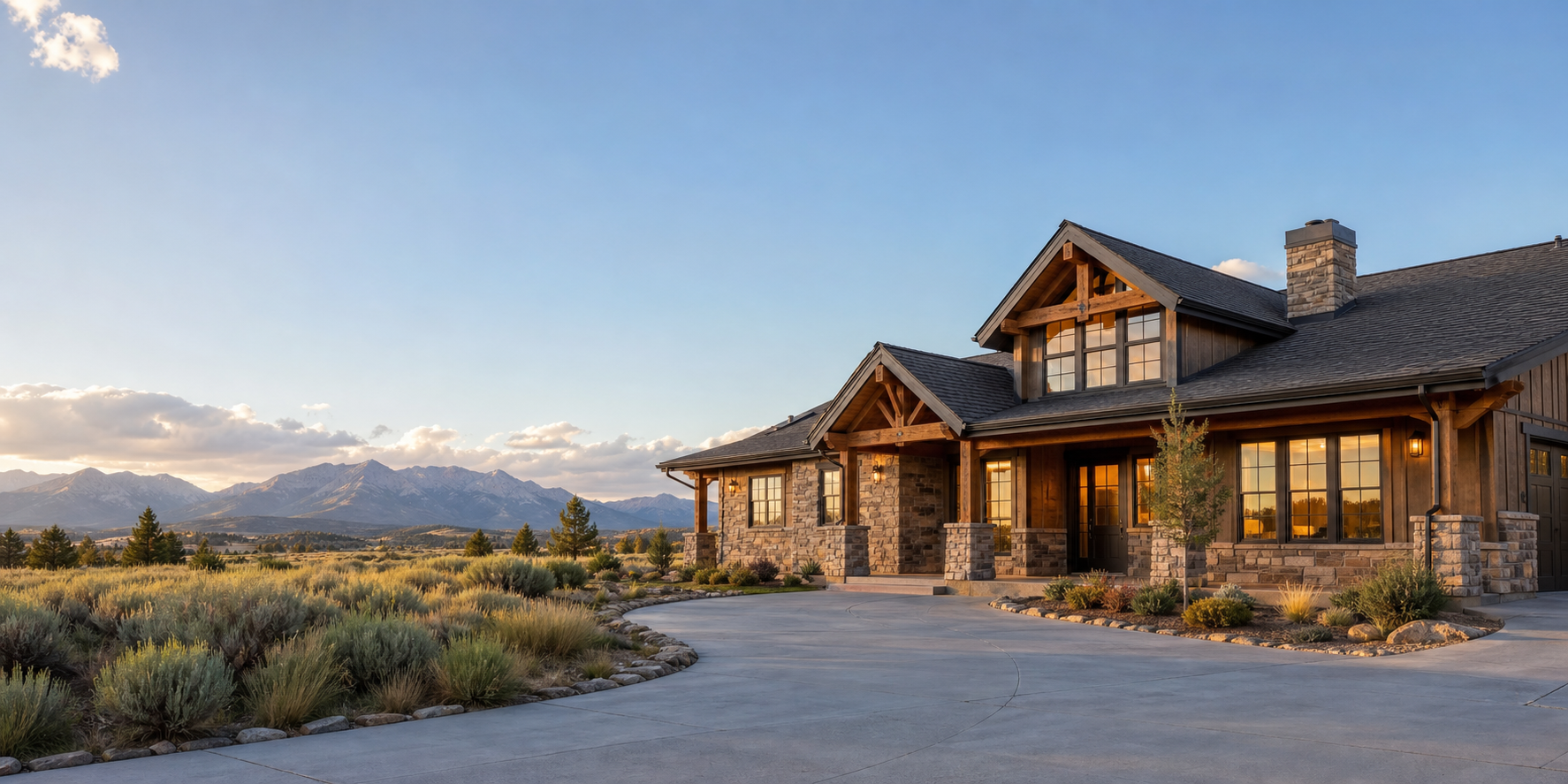 Modern Wyoming rental home near open mountain landscape